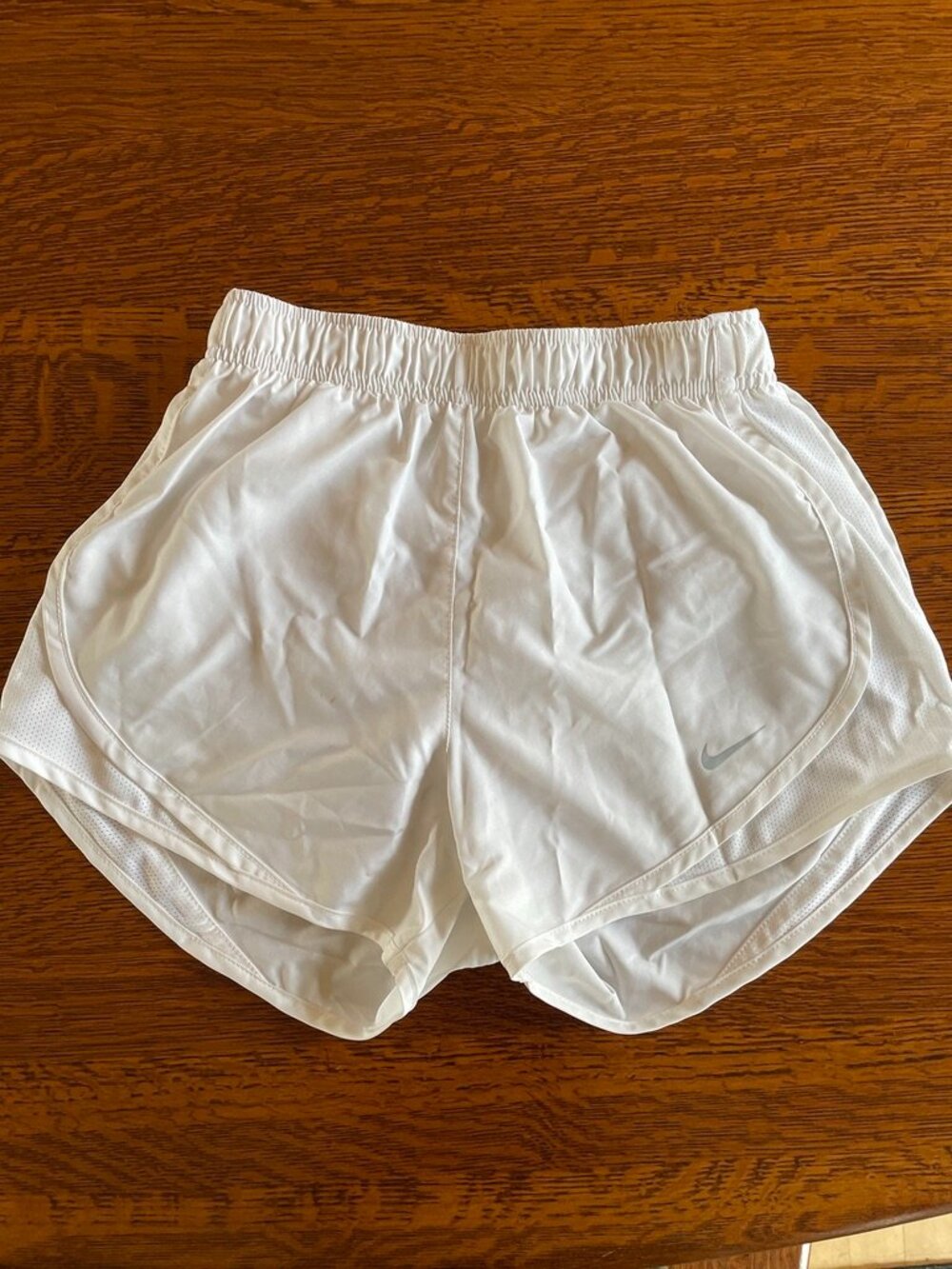 Nike White Dri-FIT Tempo Running Shorts